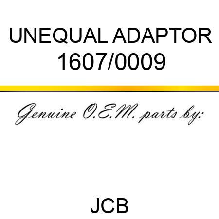 UNEQUAL ADAPTOR 1607/0009