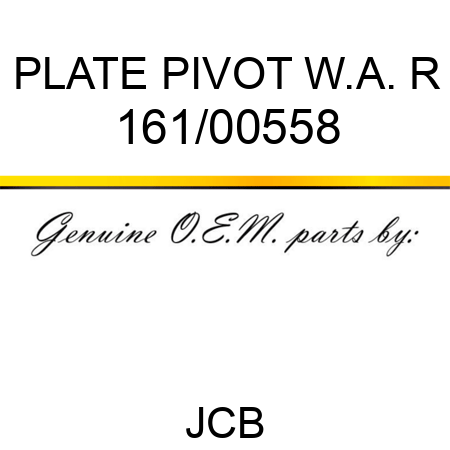 PLATE PIVOT W.A. R 161/00558