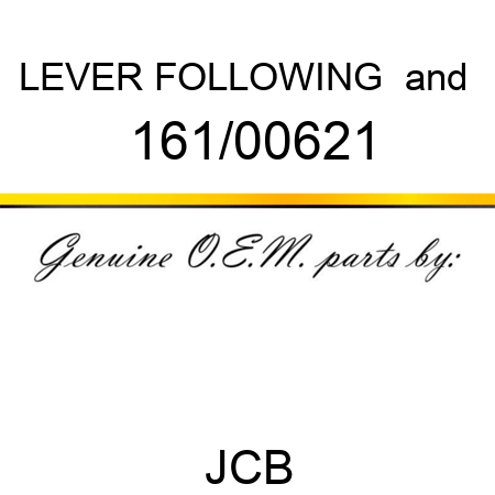 LEVER FOLLOWING & 161/00621