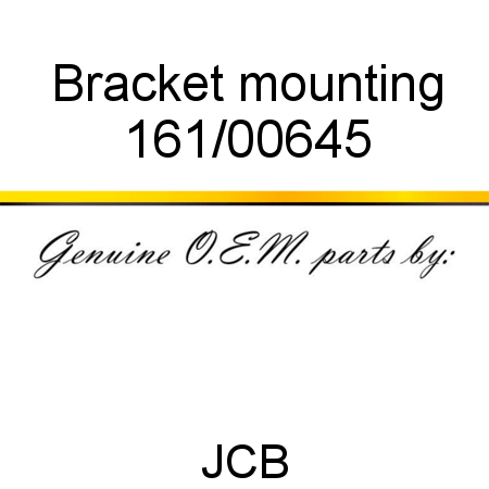 Bracket, mounting 161/00645