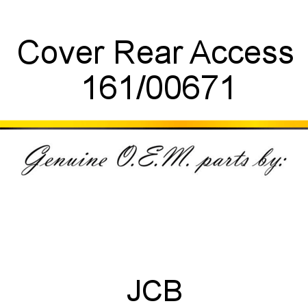 Cover, Rear Access 161/00671