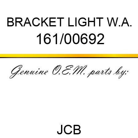 BRACKET LIGHT W.A. 161/00692