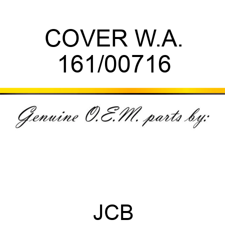 COVER W.A. 161/00716