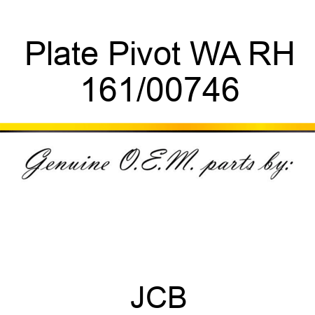 Plate Pivot WA RH 161/00746