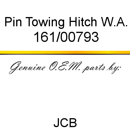 Pin, Towing Hitch W.A. 161/00793