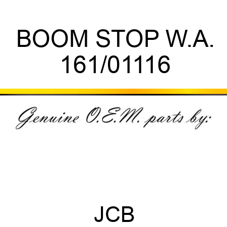 BOOM STOP W.A. 161/01116