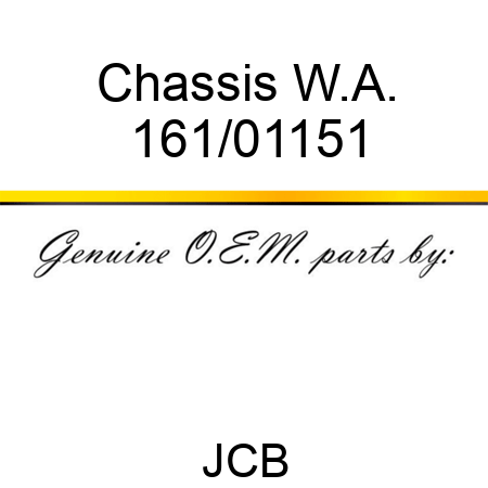 Chassis W.A. 161/01151