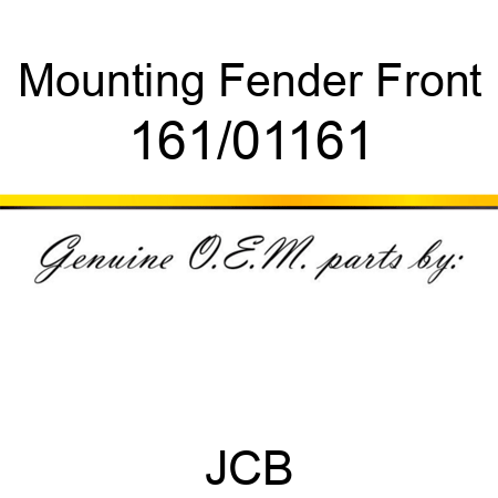 Mounting, Fender Front 161/01161