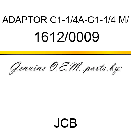 ADAPTOR G1-1/4A-G1-1/4 M/ 1612/0009