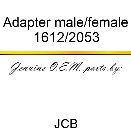 Adapter male/female 1612/2053