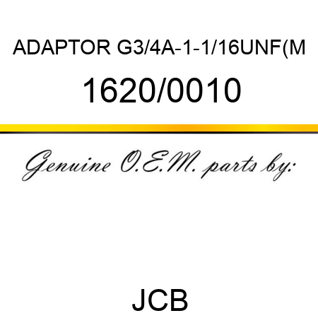 ADAPTOR G3/4A-1-1/16UNF(M 1620/0010