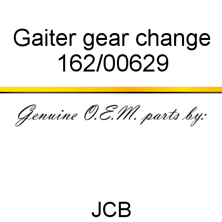 Gaiter, gear change 162/00629