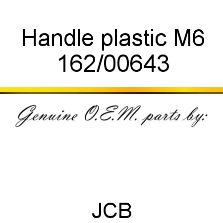 Handle, plastic, M6 162/00643