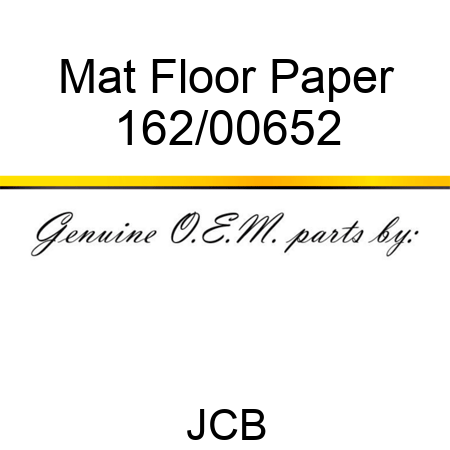 Mat Floor Paper 162/00652