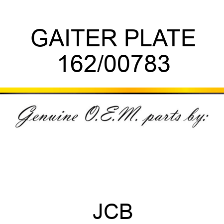 GAITER PLATE 162/00783