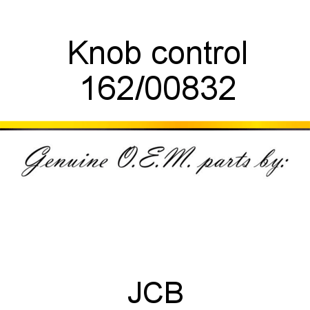 Knob, control 162/00832