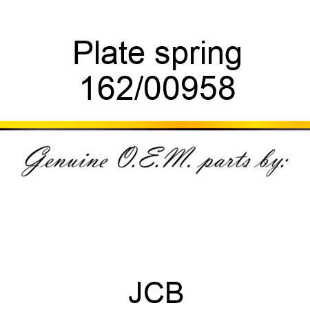 Plate spring 162/00958