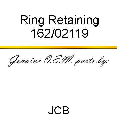 Ring, Retaining 162/02119