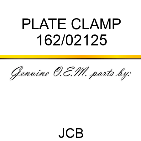 PLATE CLAMP 162/02125