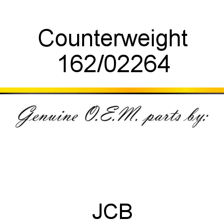 Counterweight 162/02264