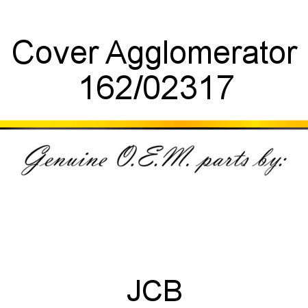 Cover, Agglomerator 162/02317