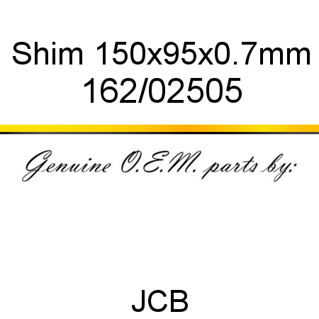 Shim, 150x95x0.7mm 162/02505