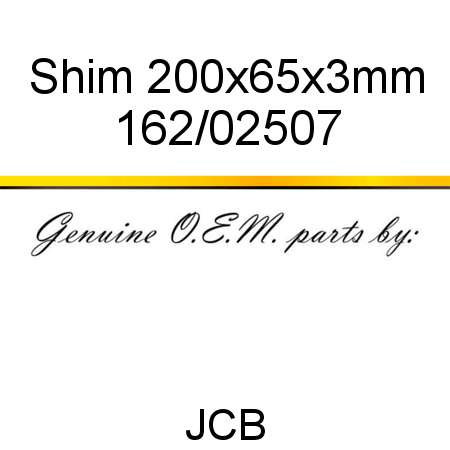Shim, 200x65x3mm 162/02507