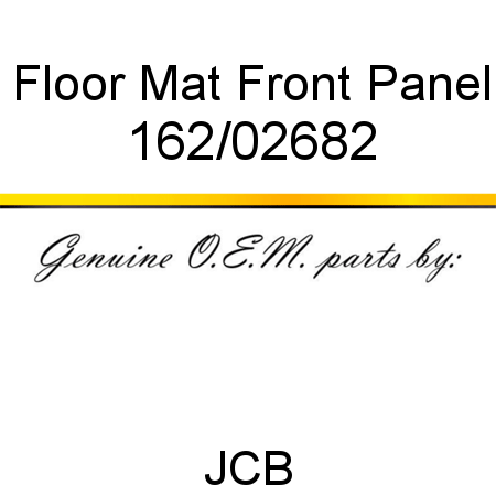 Floor, Mat Front Panel 162/02682