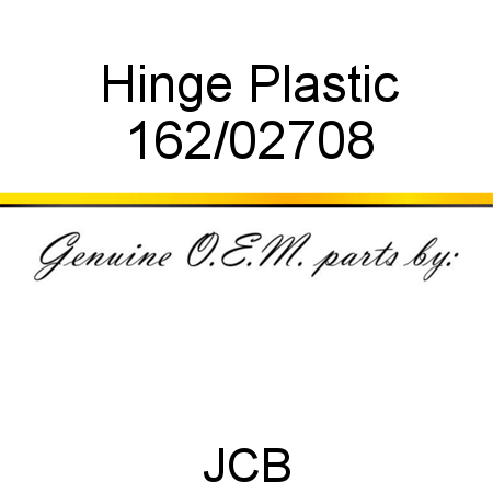 Hinge, Plastic 162/02708
