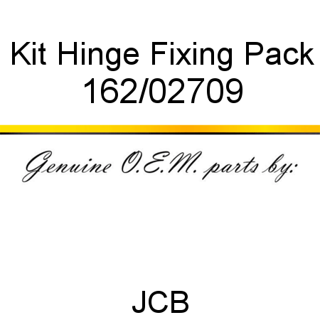 Kit, Hinge Fixing Pack 162/02709