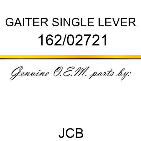 GAITER SINGLE LEVER 162/02721