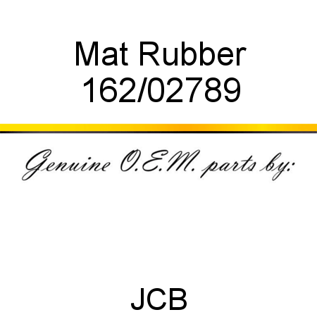 Mat, Rubber 162/02789