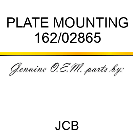 PLATE MOUNTING 162/02865