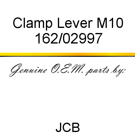 Clamp, Lever M10 162/02997