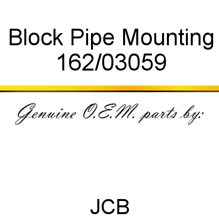 Block, Pipe Mounting 162/03059