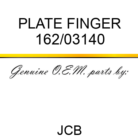 PLATE FINGER 162/03140