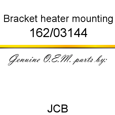 Bracket, heater mounting 162/03144