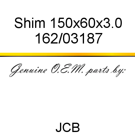 Shim, 150x60x3.0 162/03187