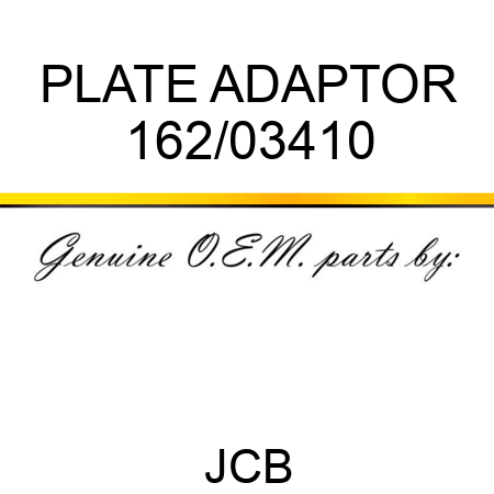 PLATE ADAPTOR 162/03410