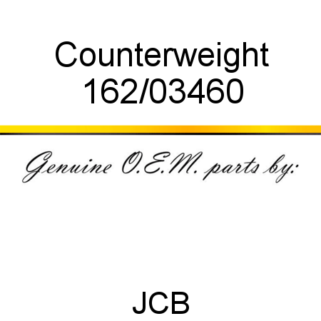 Counterweight 162/03460