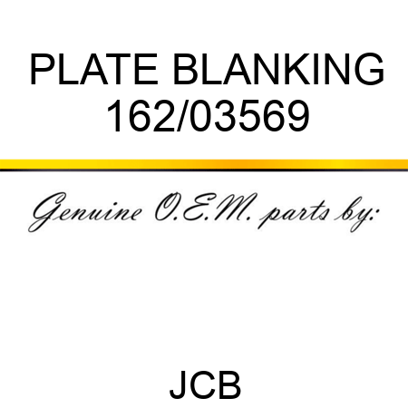PLATE BLANKING 162/03569