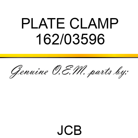 PLATE CLAMP 162/03596