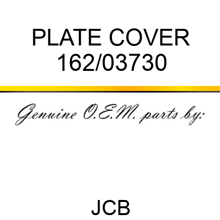 PLATE COVER 162/03730