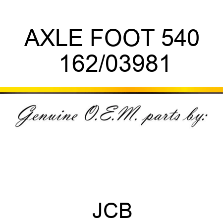AXLE FOOT 540 162/03981