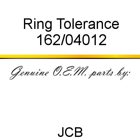 Ring, Tolerance 162/04012
