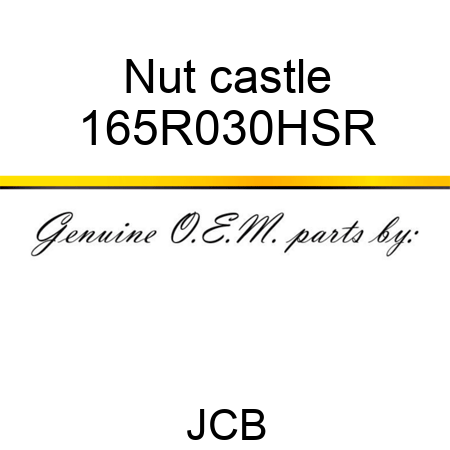 Nut castle 165R030HSR