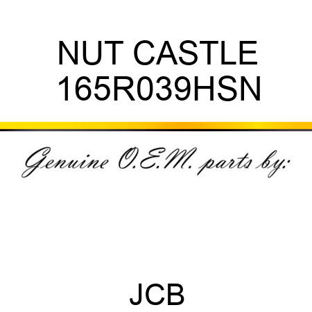 NUT CASTLE 165R039HSN