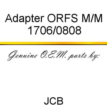 Adapter, ORFS M/M 1706/0808