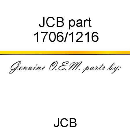 JCB part 1706/1216