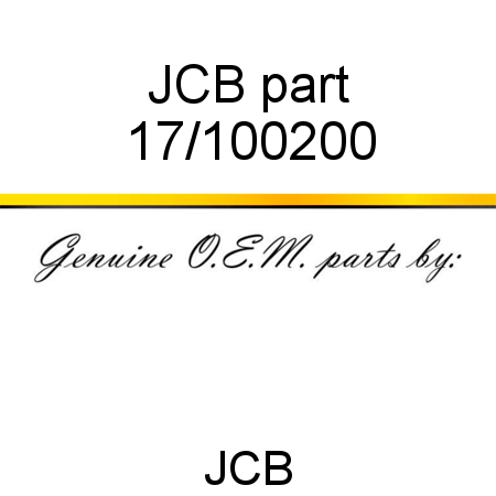 JCB part 17/100200